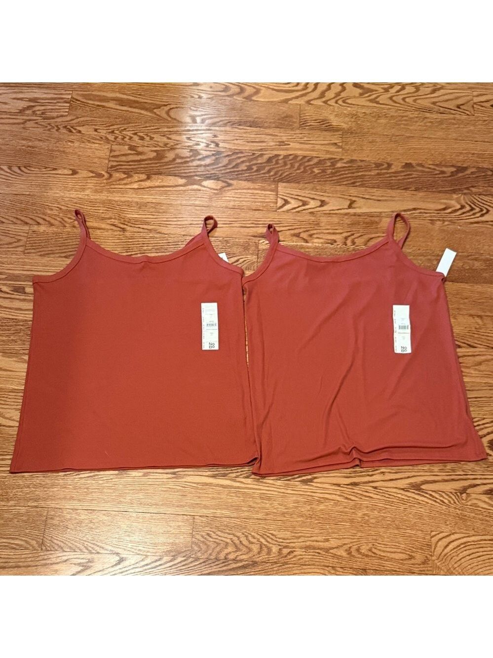 Elegant Rust Camisole set of two tank tops by NoBo Junior Size 21 Stretch